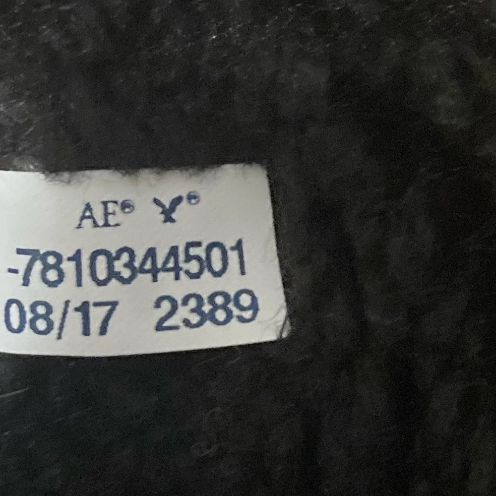 AEO 🦅 Black Sherpa Lined Denim Jacket - Picture 13 of 16